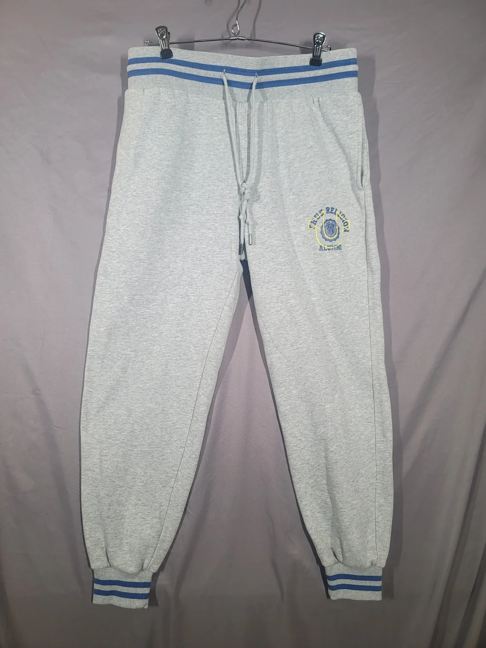 True Religion Varsity Gray Jogger Sweatpants Men’s Large 32-38 Waist